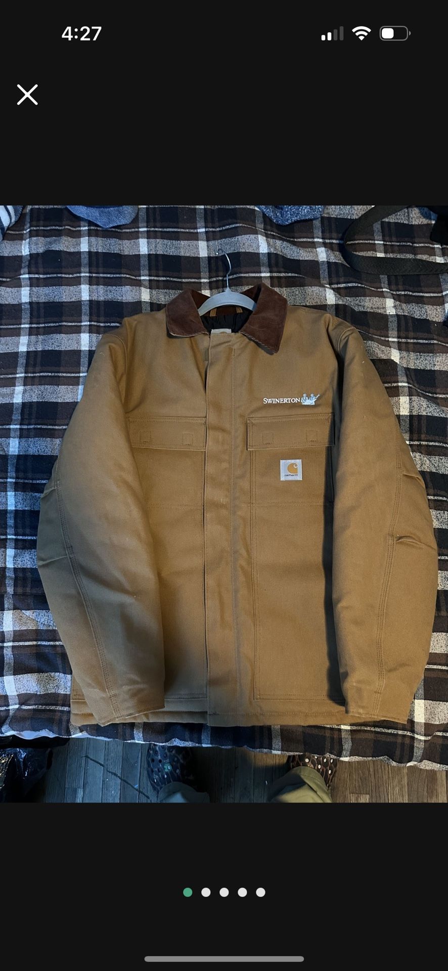 Carhartt Duck Canvas Heavy Jacket Quilted lining - Medium