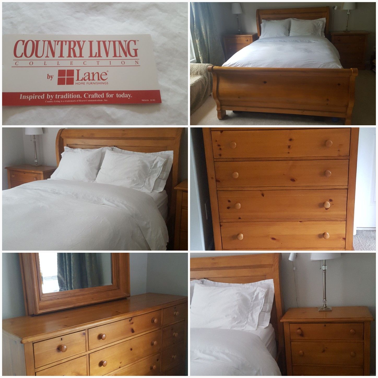 Lane Country Living queen Bedroom furniture