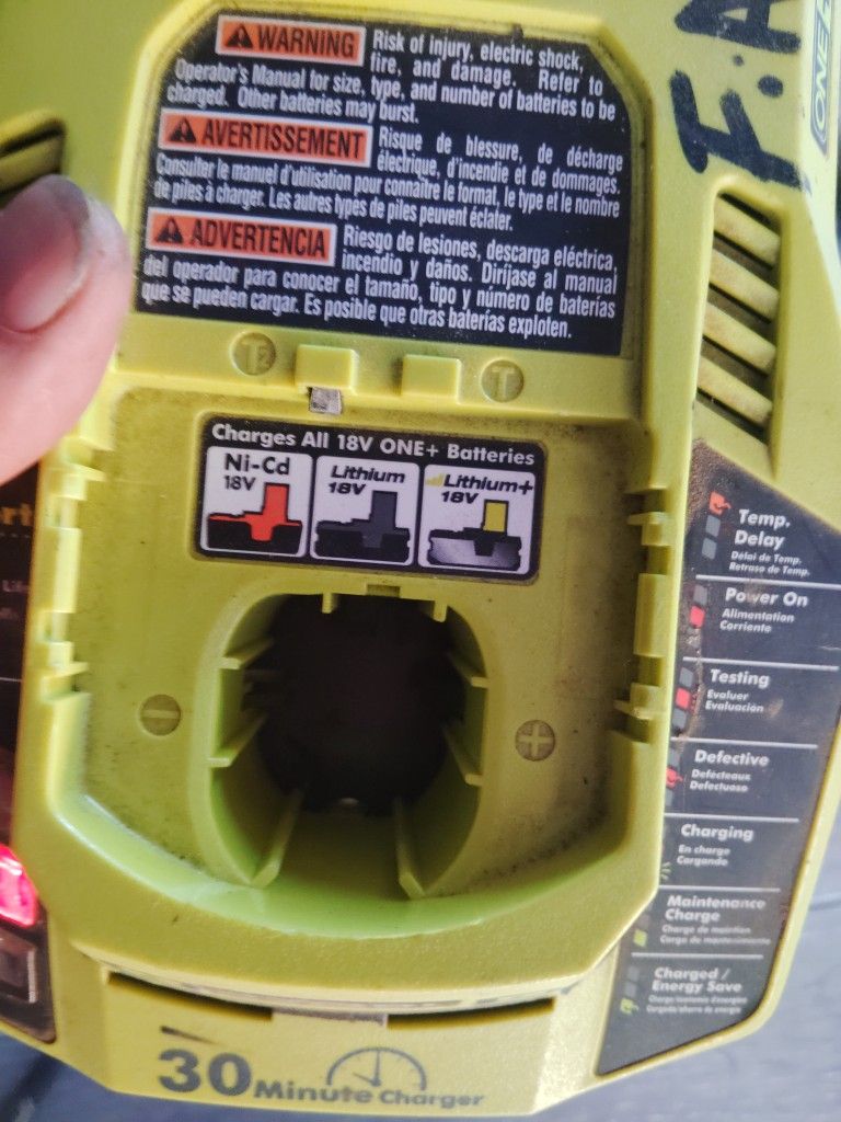 Ryobi Battery Charger 30 Minutes Charter