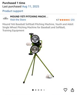 Mound Yeti Baseball/Softball Pitching Machine