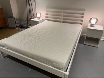 Ikea Tarva Queen Bed Frame in White