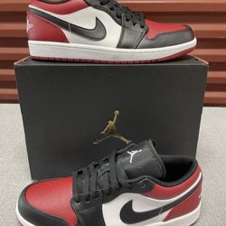 Air Jordan 1 Low Bred Toe Size 6y / 6.5y / 7y / 10 / 10.5 / 11