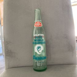 Vintage Dr Pepper bottle Miami Dolphins