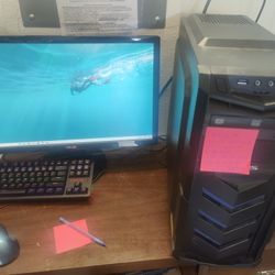 Gaming Computer Set AMD FX 6300 @3.50Ghz, 32gb Ram, 1TB SSD, Radeon RX590 8gb Graphics, Win10, Microsoft Office Package. Comes with Monitor Keyboard a