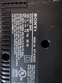 Sony soundbar HTA3000 3.1 inch Dolby Atmo