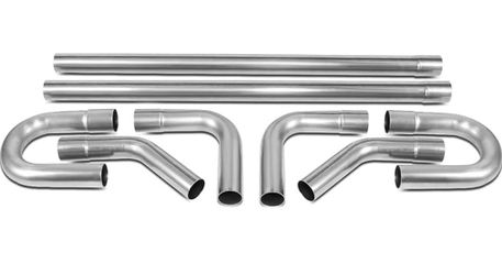 8-PIECES 2.5 IN. OD CUSTOM MANDREL-BENDS EXHAUST PIPE KIT (STAINLESS STEEL)