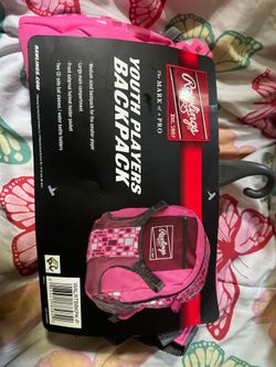 Rawlings Youth Players Baseball Backpack Pink