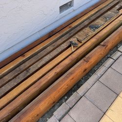 Reclaimed Redwood Beams 4x10x16 – Solid Condition – No Rot