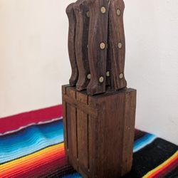 Santa Fe Steak Knife Set In Wooden Box