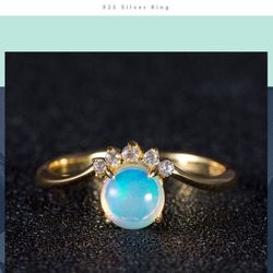 14k Gold Overlay Natural Gemstone Fire Opal