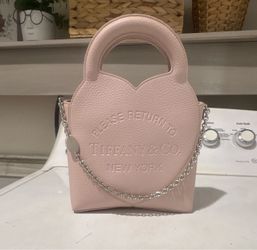 Tiffany & Co. Heart Lock Leather Bag Pink