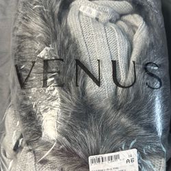 Venus Long Sleeve Cardigan Faux Fur Size Small