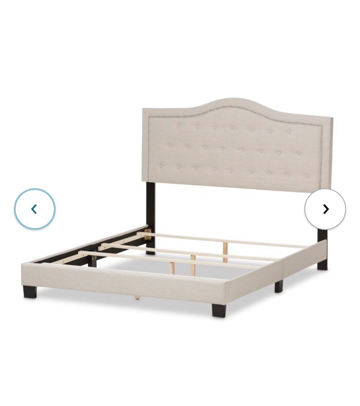 King size bed frame w/box spring