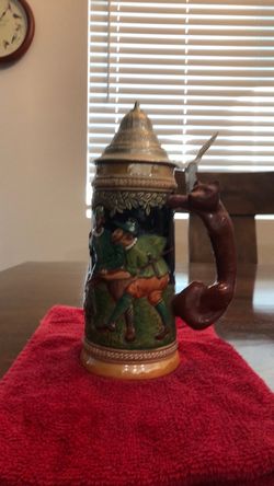 Vintage Hunt Scene Beer Stein