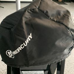 Brand New Mercury Boat Motor Cover 15-25  Hp And One Boat Motor Stand On Wheels Hold Up To 25hp Outbord Motor