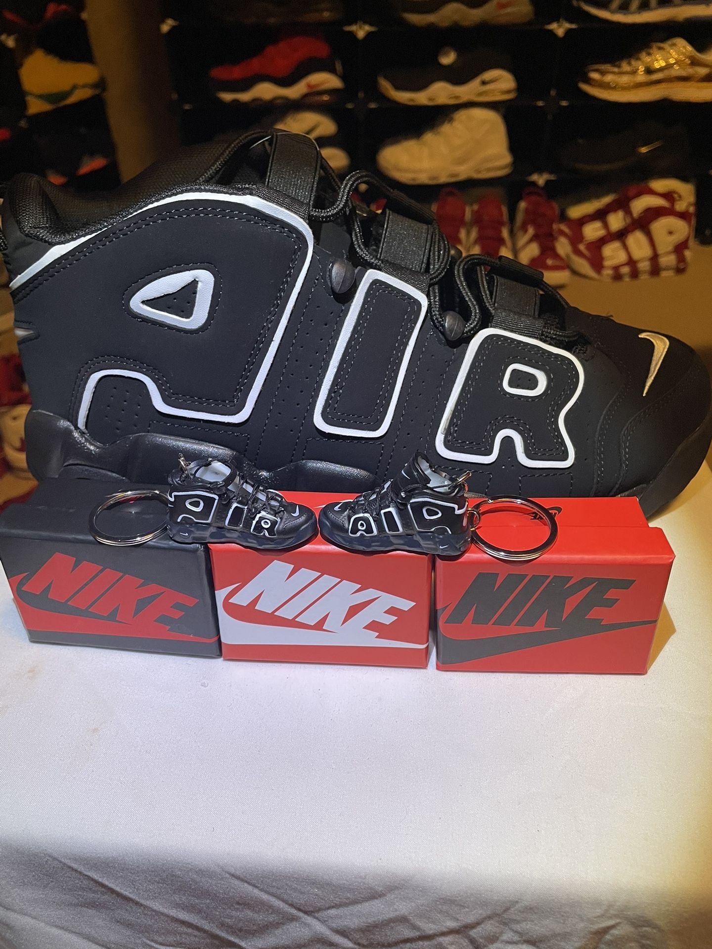 Nike Air More Uptempo Mini Shoe Keychains And Mini Nike Shoe Box MORE COLORS