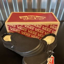 Brand New 11k Classic Kid Black Slip On Vans 