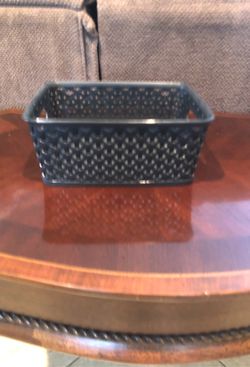 Small black storage basket