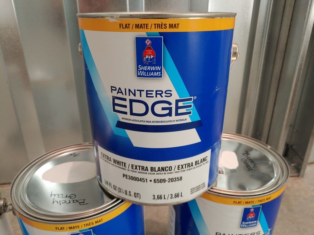 NEW 4 Gallons Sherwin Williams Painters Edge Flat Interior Latex Paint