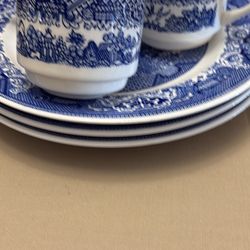 16 Pieces Of Blue And White Set