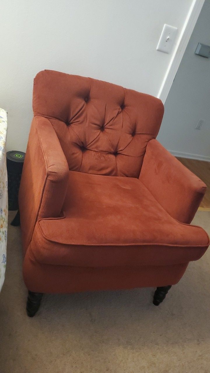 suzanne chair sangria red chenille