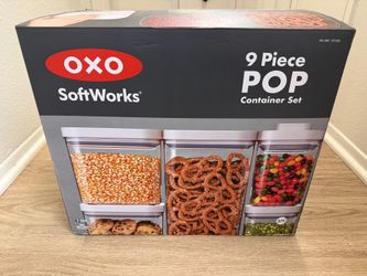 Brand New 9 Piece Oxo Pop Top Set 