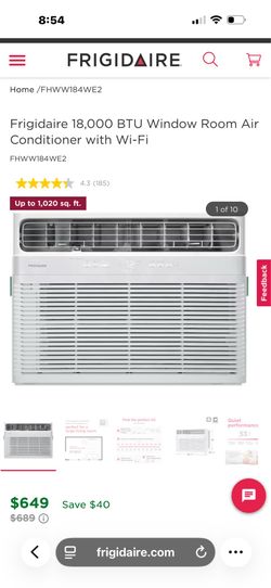 Frigidaire FHWW184WE2 18,000 BTU Window air conditioner