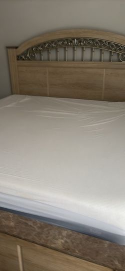 King size bed with frame