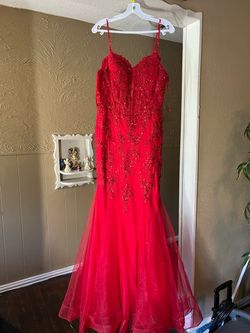 Beaded Lace Embellished Mermaid Gown