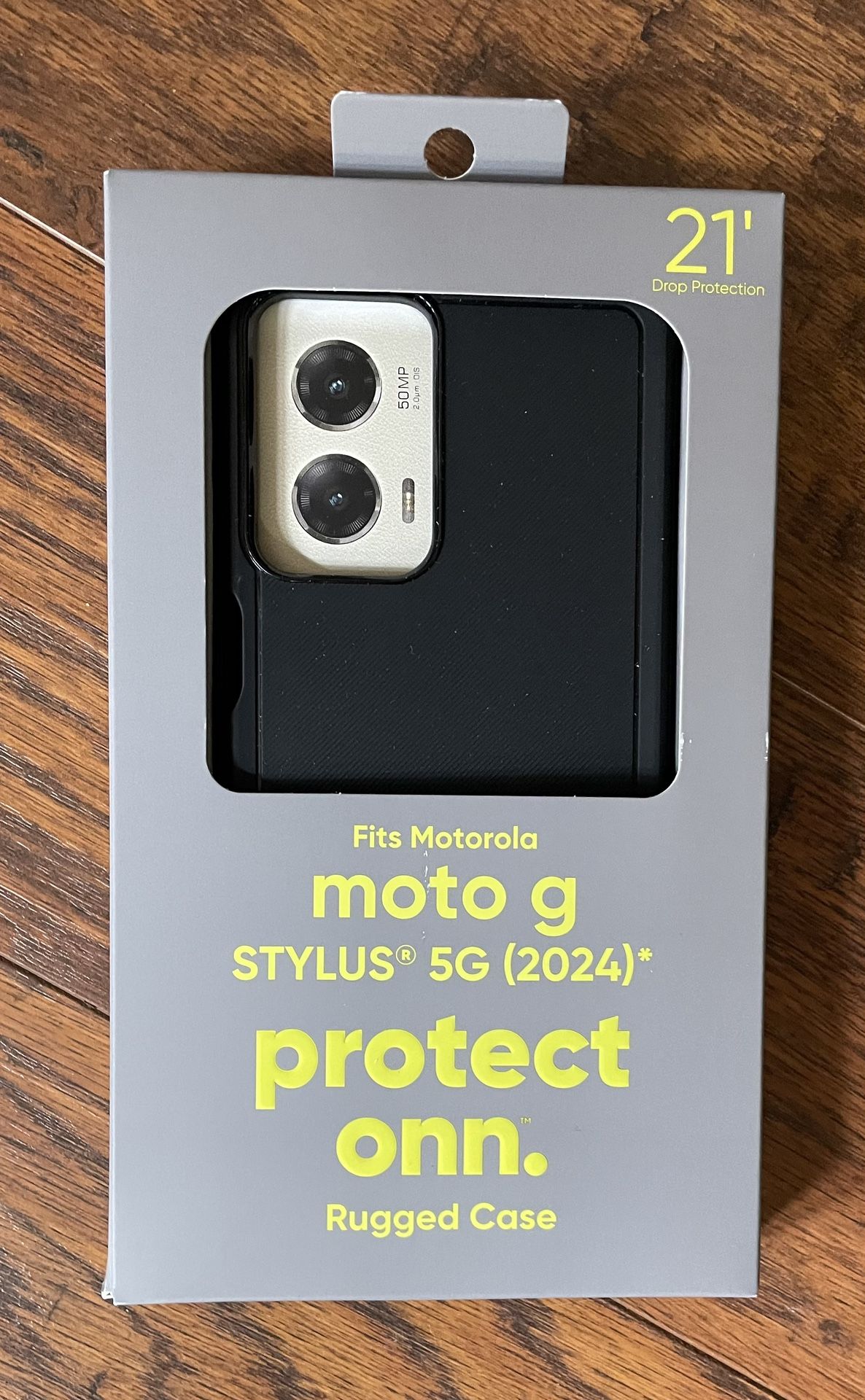 onn. Rugged Phone Case for moto g STYLUS 5G (2024) - Black