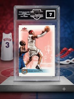 2003-04 Fleer Focus Allen Iverson #3 ECC Graded 7