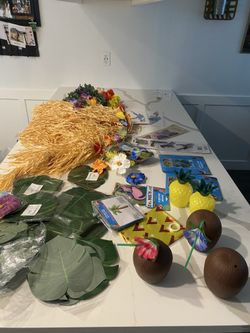 Huge set of Hawaiian theme party decorations