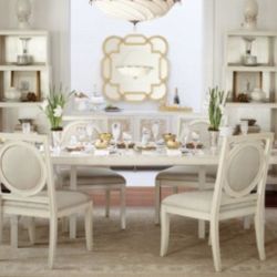 Berndhart Dining Room Table With Leaf and 8 Chairs 