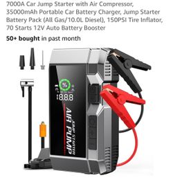 Jump starter air compressor  7000A