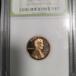 2002 s Lincon 1 cent Dcam gem proof 🥶