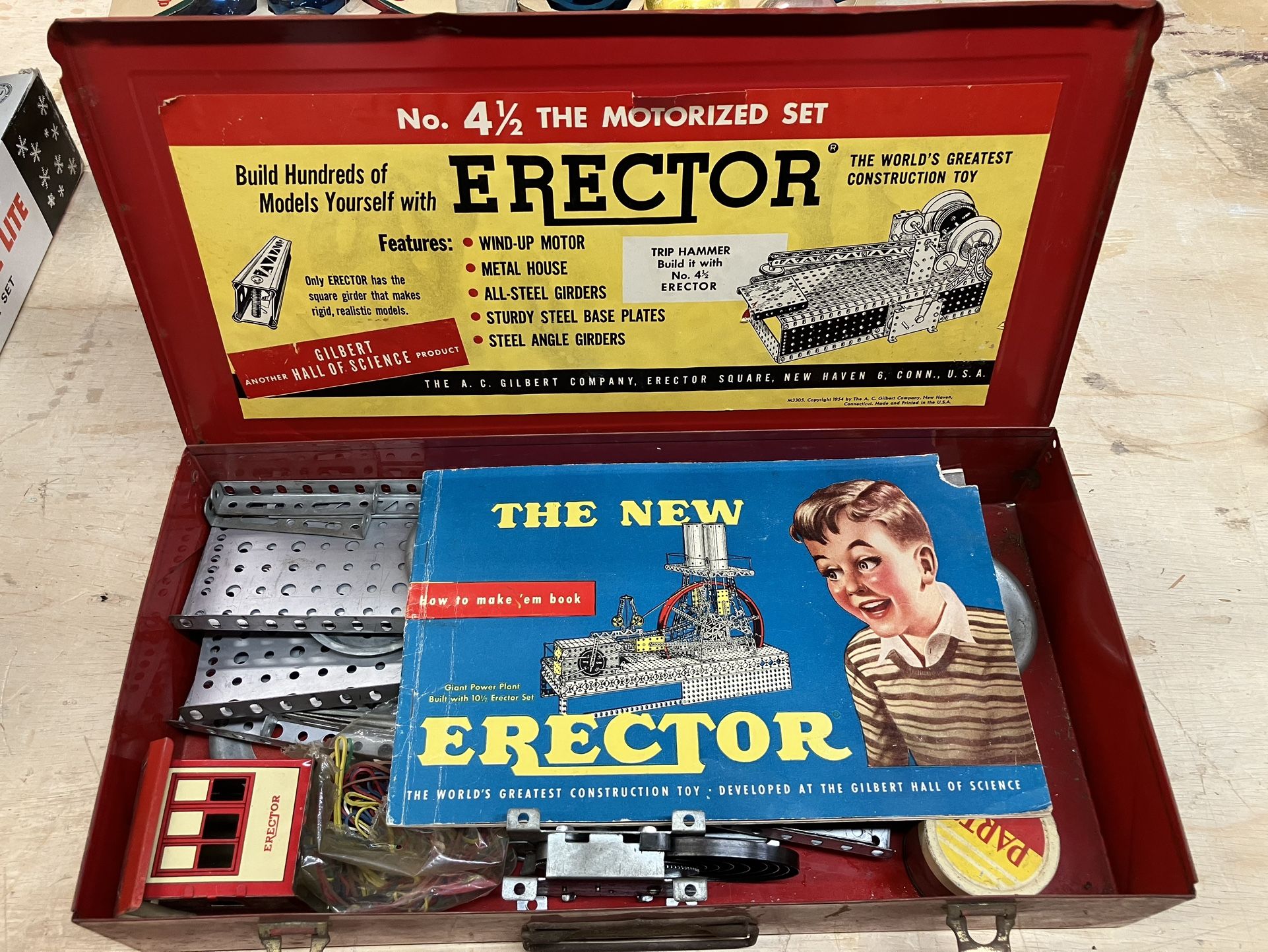 Vintage (1954) Erector Set With Book