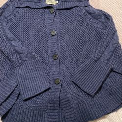 Ponchó Estilo Sweater Size M/L Color Azul Navy 