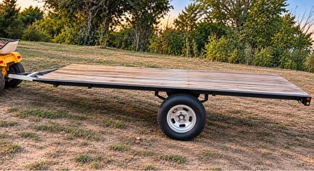 14ft flat Bed Utility Trailer with Wood Deck