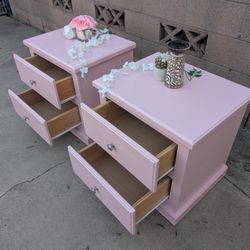 Cute Pink Vintage Nightstands