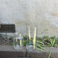 Glass jars, vases, Mason jars