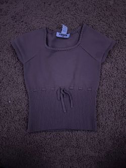 RSQ Ribbed Knit Shirt - Brown Small