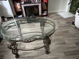 Glass coffee table