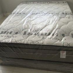 NEW MATTRESS QUEEN SIZE PILLOW TOP  WITH BOX SPRING-SET / 🚚🚚🚚