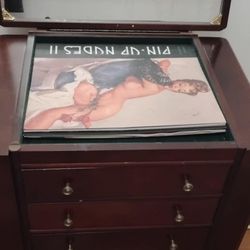 Vintage Wooden Jewelry Box 