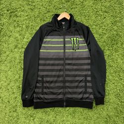 Y2K Monster Energy Racing Zip Up Jacket Large