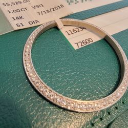 36mm Diamond Bezel 24k 1.0 carat Total Weight 