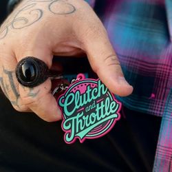 OG Crest Keychain (Hot Pink/ Sky Blue)