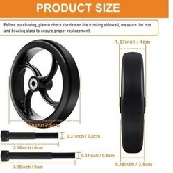 2 PCS 7-Inch Walker Replacement Wheels- Eco-Friendly Rubber Material,