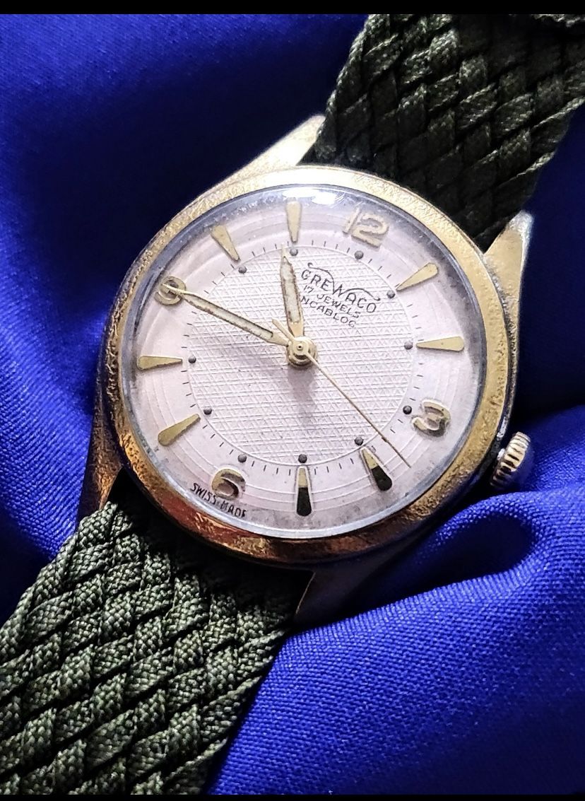 Grewaco 17 Jewels Incabloc Swiss Vintage Men's Manual Wind Watch