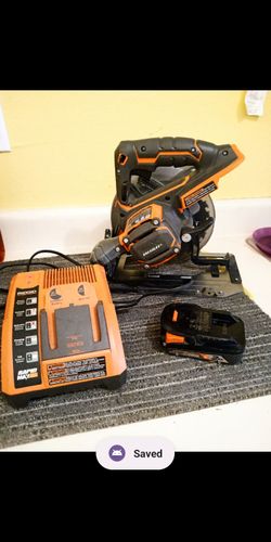 Ridgid R8634B 18V Gen5X  cordless brushless circular saw with battery and charger like new
